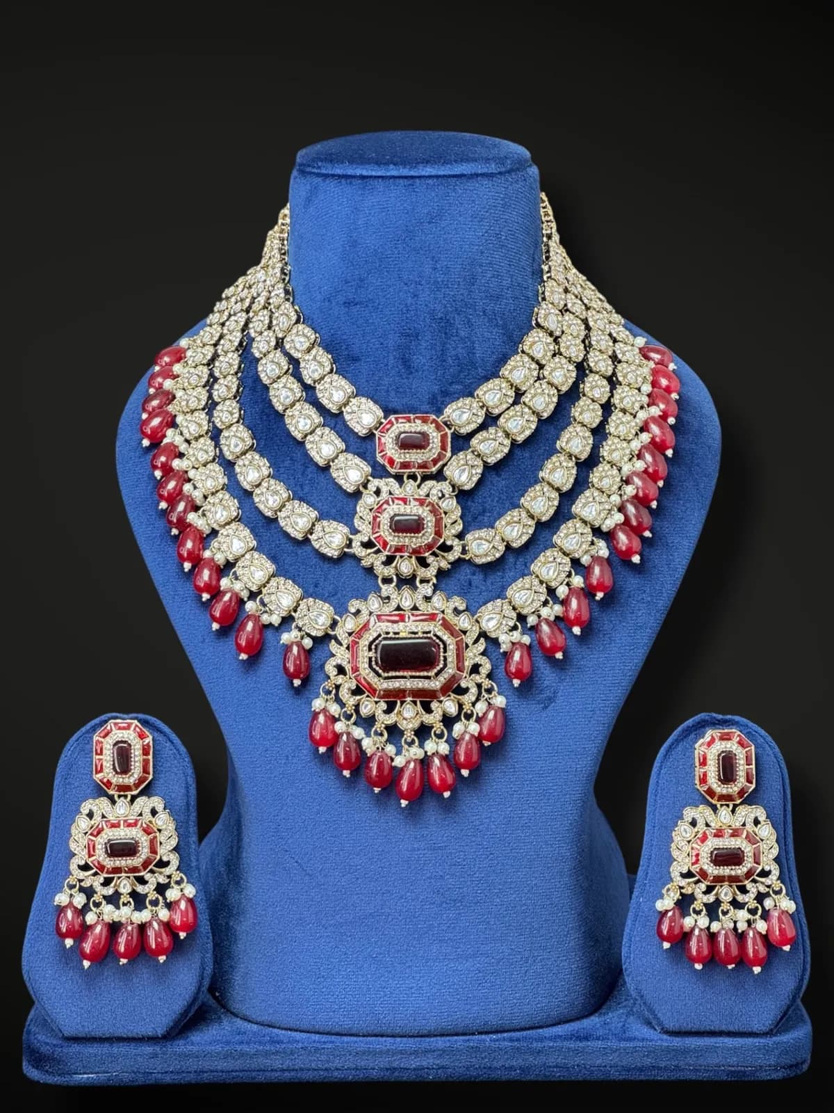 Royal Triple Layered Statement Necklace