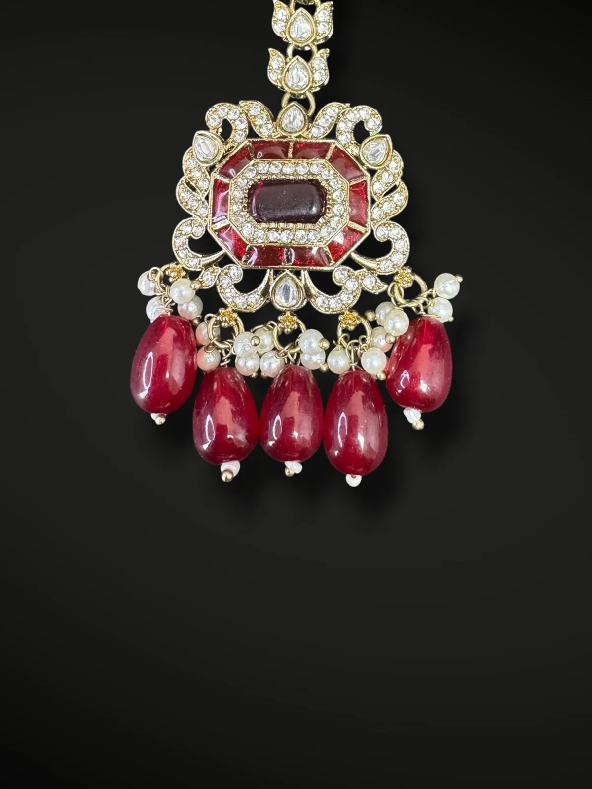 Royal Triple Layered Statement Necklace - View 5