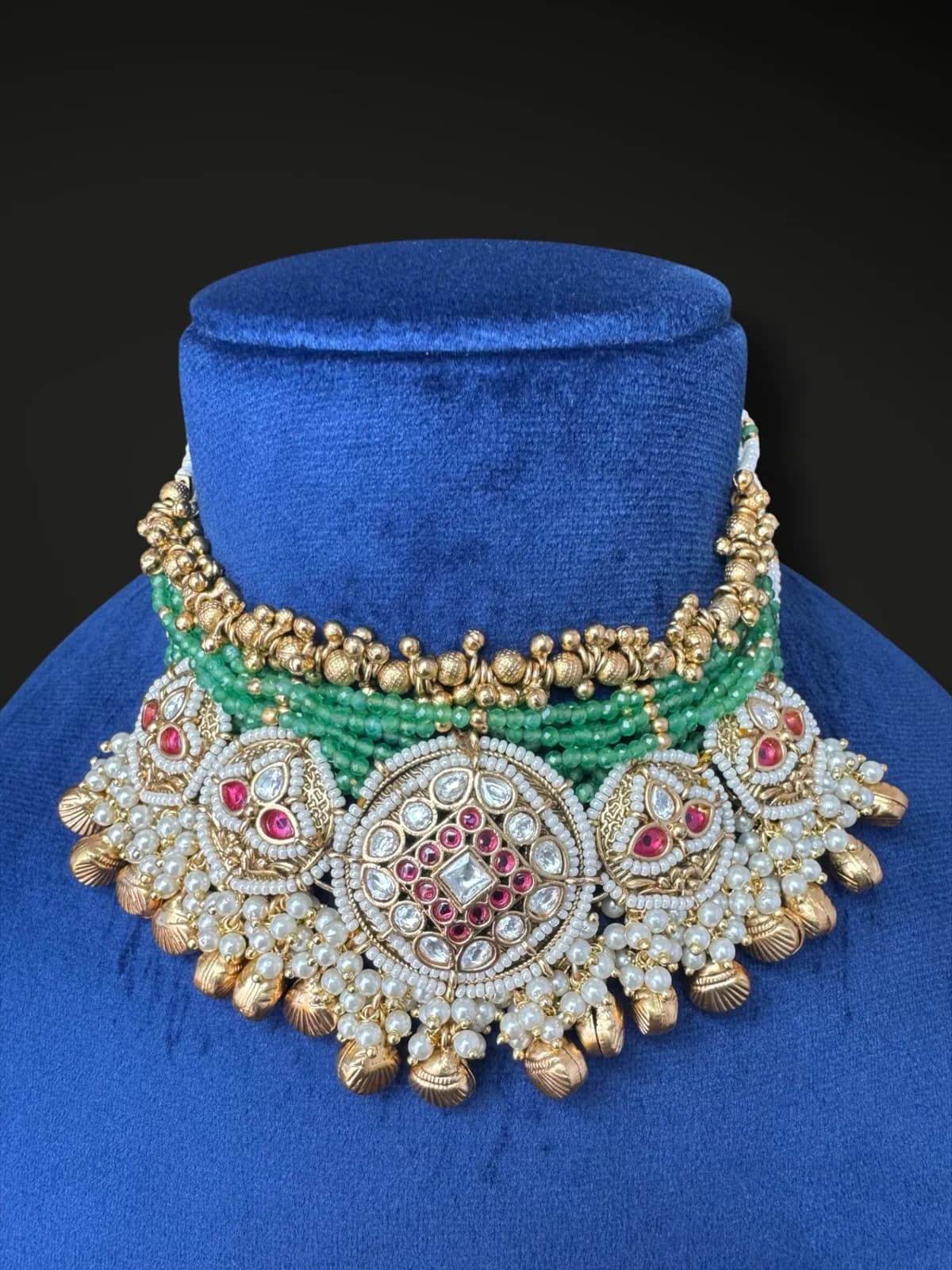 Kundan Choker with Multi-Strand Beading