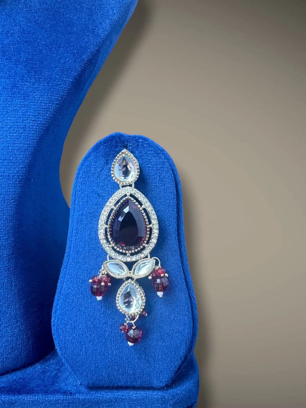 Majestic Tiered Gala Necklace and Matching Dangler Set - View 3