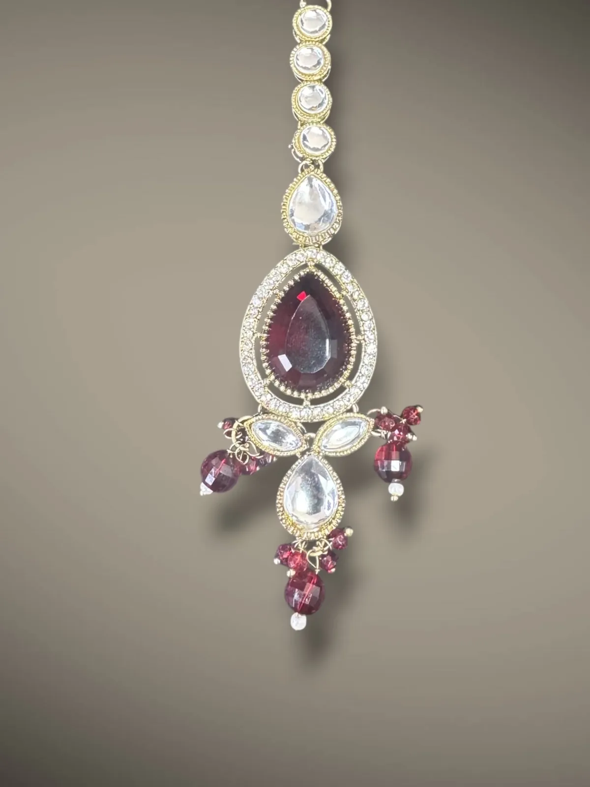 Majestic Tiered Gala Necklace and Matching Dangler Set - View 5