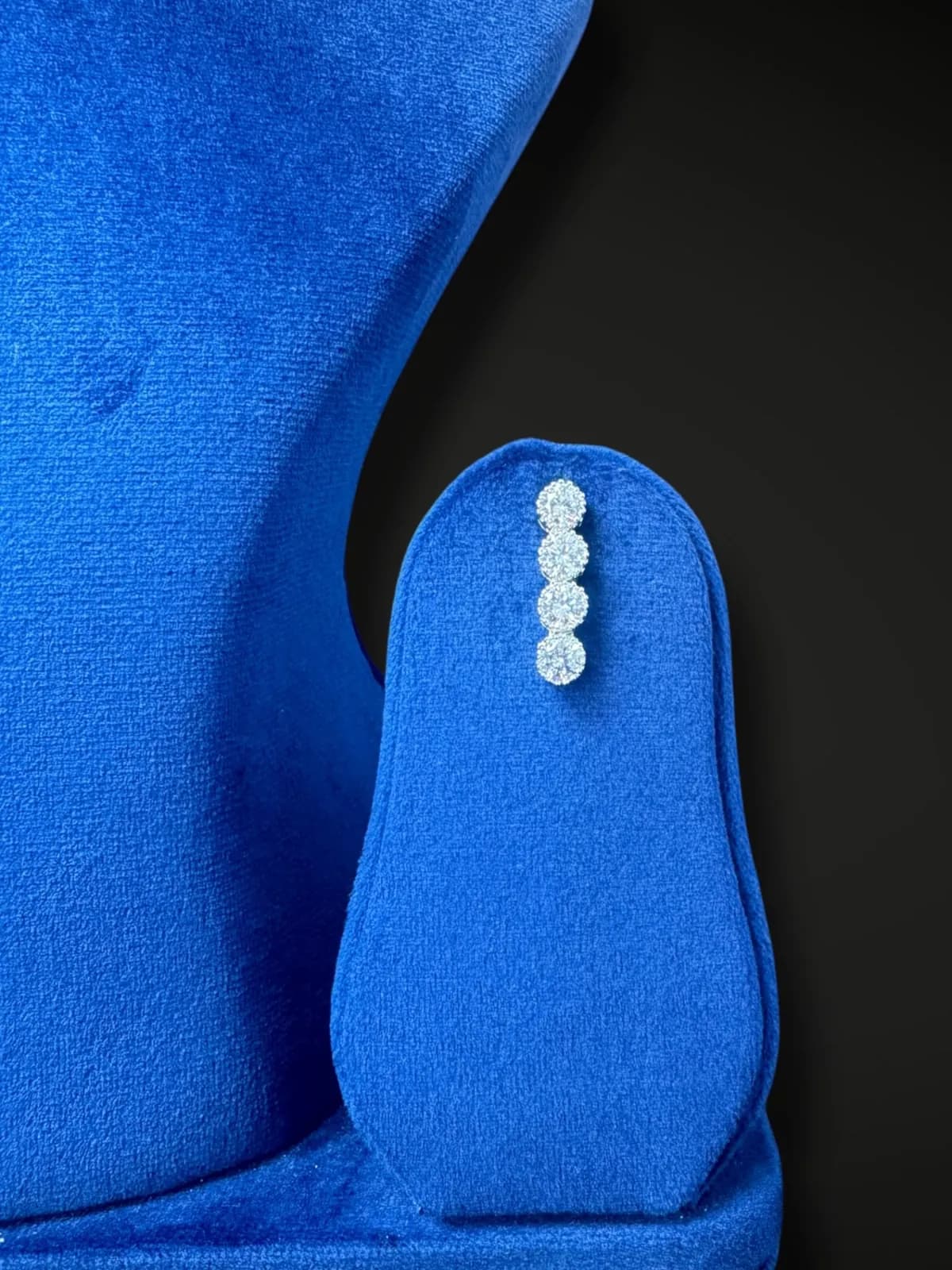 Classic Eternity-Style Tennis Collar with Graduated Dangler Set - View 2