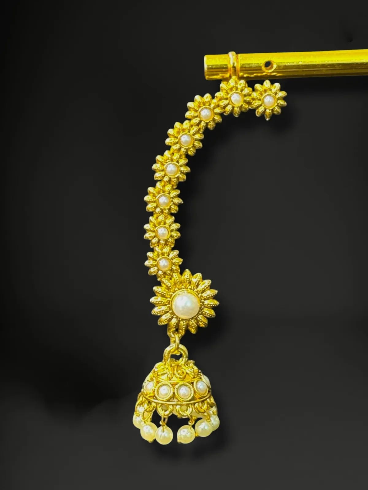 Heritage Floral Ear-Wrap Jhumkas - View 2